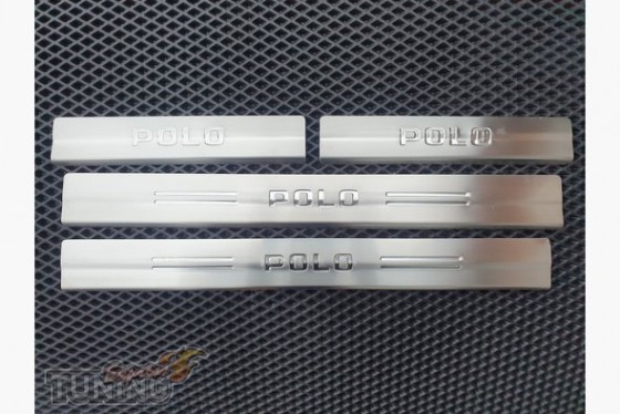 Omsa Line Хром накладки на пороги Volkswagen Polo 2  - Картинка 1