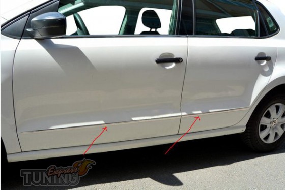 Omsa Line Хром молдинги дверей Volkswagen Polo 5 HB  - Картинка 1