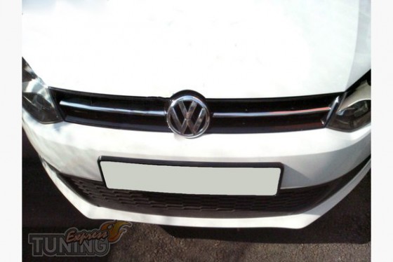 Omsa Line Хром накладки на решетку радиатора Volkswagen Polo 5 HB 2009-2013 - Картинка 1