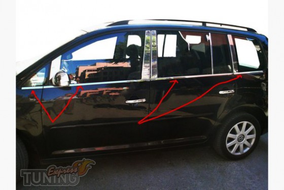 Omsa Line Хром окантовка стекол Volkswagen Touran 1 - Заображення 1
