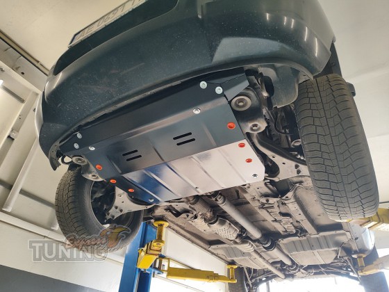 Защита двигателя Kia Sportage 2 вместо пыльника стальная