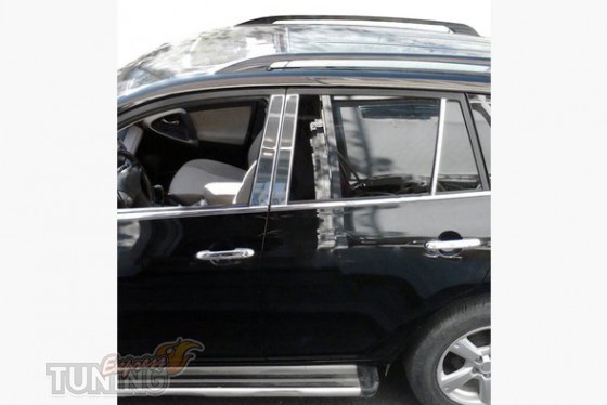 Omsa Line Хром молдинги дверных стоек Toyota Rav 4 4  - Картинка 1