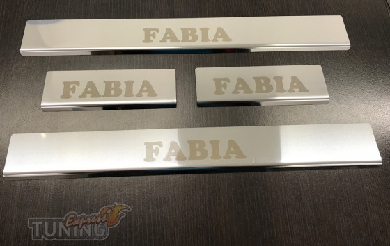 Omsa Line Хромированные накладки на пороги Skoda Fabia 1 - Картинка 1