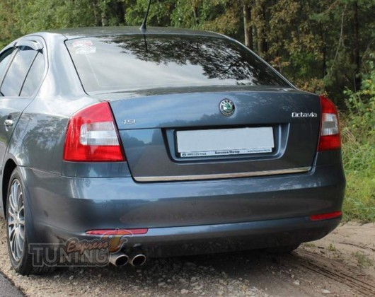 Хром кромка багажника Skoda Octavia A5 фото