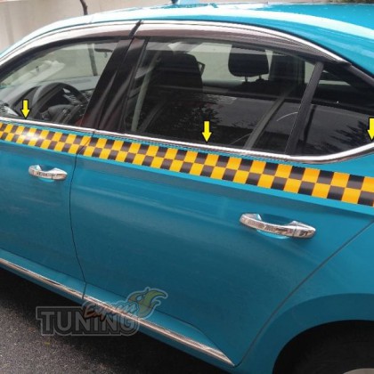 Omsa Line Хромовані молдинги скла Skoda Superb 3 нижня окантовка - Заображення 1