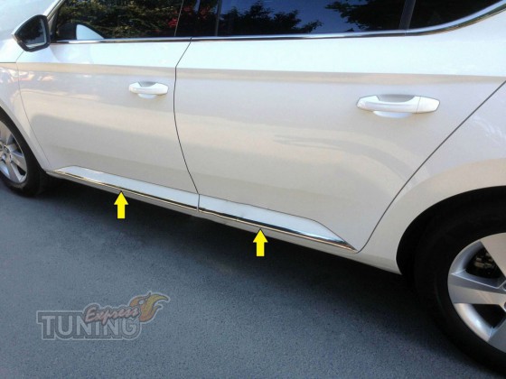 Omsa Line Хромовані молдинги на двері Skoda Superb 3 - Заображення 1