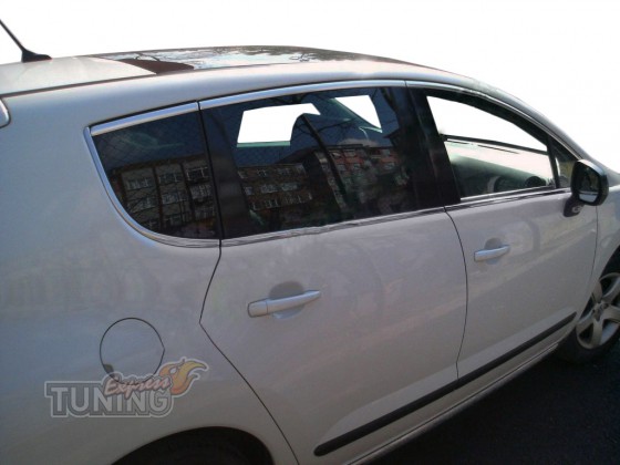 Omsa Line Хром окантовка на стекла Peugeot 3008  - Картинка 1