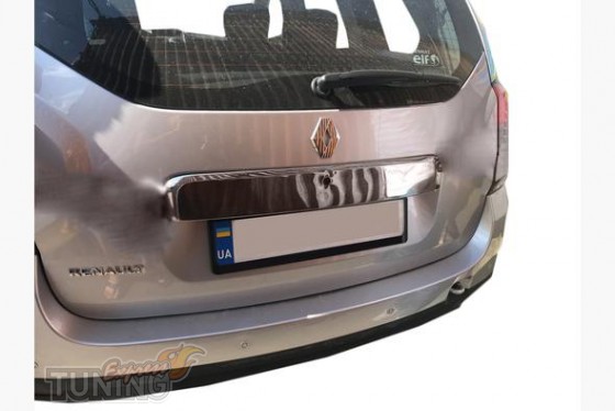 Omsa Line Хром накладка над номером Renault Duster цельная - Картинка 1
