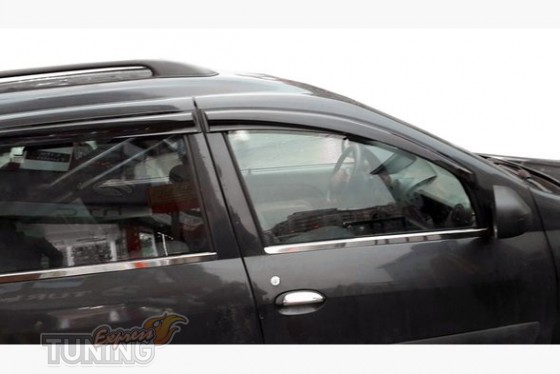 Omsa Line Хром нижние молдинги стекол Renault Logan MCV 2008-2013 - Картинка 1