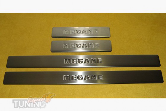 Omsa Line Хром накладки на пороги Renault Megane 2  - Картинка 1