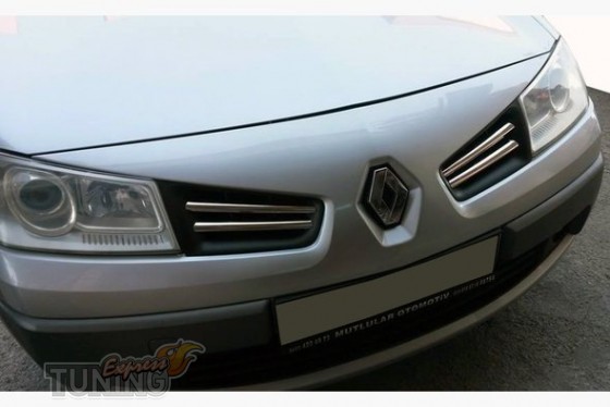 Omsa Line Хром накладки для решітки радіатора Renault Megane 2 2006  - Заображення 1