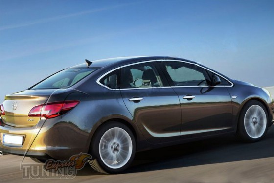 Omsa Line Хром окантовка на молдинги стекол  Opel Astra J - Заображення 1