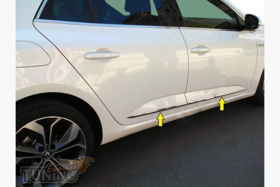Omsa Line Хром молдинги на двери Renault Megane 4 Sedan - Картинка 1