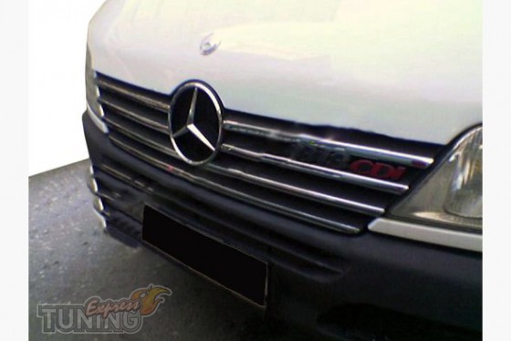 Omsa Line Хром накладки на кант решітки радіатора Mercedes Sprinter W901 2000-2002гг - Заображення 1