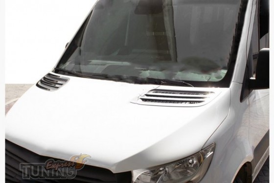 Omsa Line Хром накладки на повітрозабірник Mercedes Sprinter w907 - Заображення 1