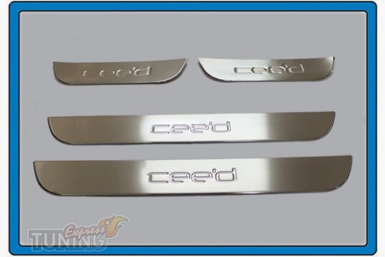 Omsa Line Хром накладки на пороги Kia Ceed 1  - Картинка 1
