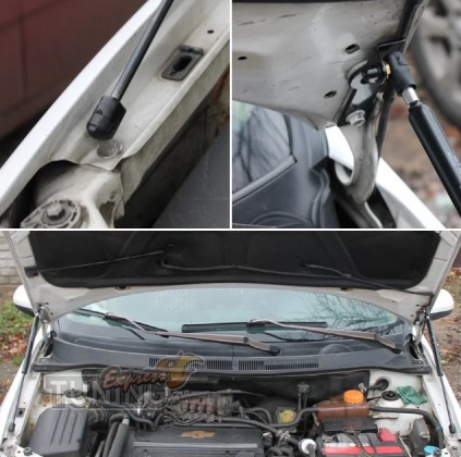 Газовый упор капота Chevrolet Aveo T250 комплект 2шт