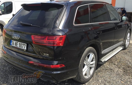 Подножки на Audi Q7 4M оригинал Allmond серые