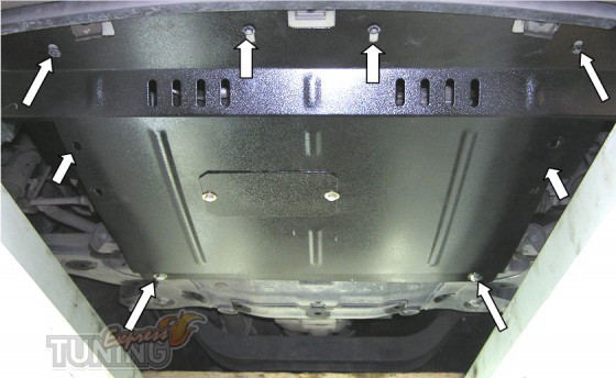 Защита картера Hyundai H1 (защита двигателя Хюндай Н1)