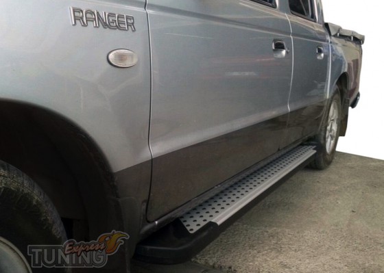 Подножки Ford Ranger 2 оригинал Allmond серые