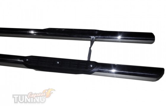 Пороги трубами Hyundai Santa Fe 1 SM из нержавейки