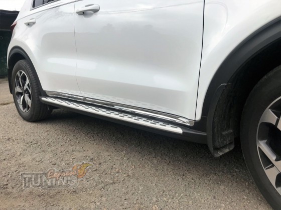 Подножки на Kia Sportage 4 поколения 