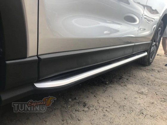 Модельные пороги Mazda CX-5 2 в оригинальном дизайне
