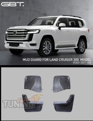Брызговики Toyota Land Cruiser 300 полный комплект