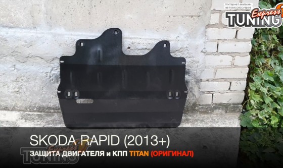 защита картера Skoda Rapid