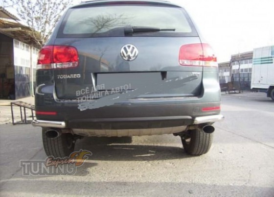 Защитные уголки заднего бампера Volkswagen Touareg 1 7L
