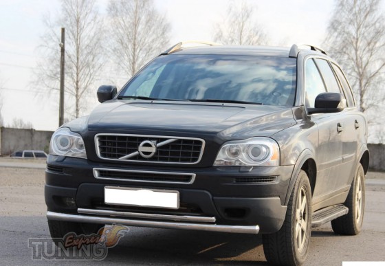 Двойная дуга переднего бампера Volvo XC90 1 нержавеющая сталь 20