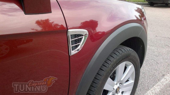 Хром накладки на воздухозаборники Chevrolet Captiva фото