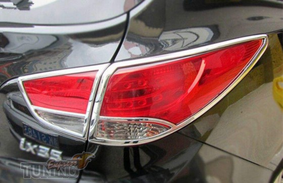 Хром накладки на стопы Hyundai IX35 фото