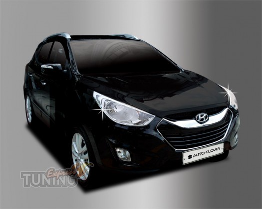 Хром накладки на фары Hyundai IX35 фото