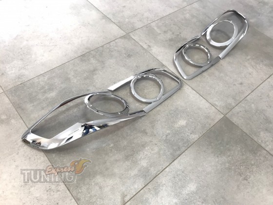 Хромированные накладки на стопы Hyundai Santa Fe 2 оригинал