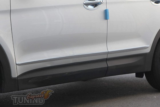 Хром молдинги дверей Hyundai Santa Fe 3 оригинал