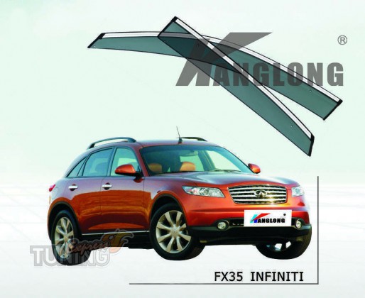Ветровики с хромом Infiniri Fx35 Fx45 фото