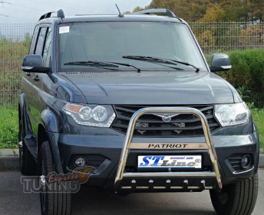 Кенгурятник UAZ Patriot с 2014- года с надписью