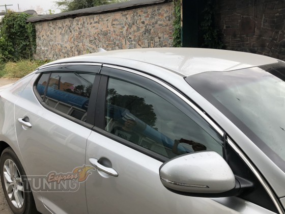 Ветровики с хромом KIa Optima 1 оригинал