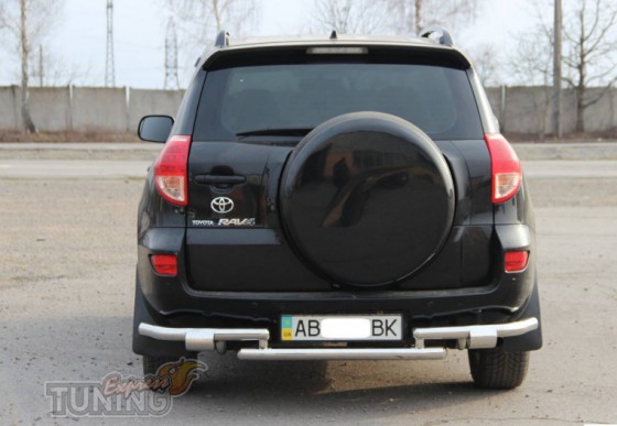 Двойная дуга на задний бампер Toyota Rav4 3