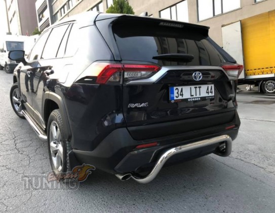 Задняя защита бампера Toyota Rav4 5 с 2018- года