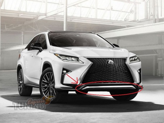 Хром накладка на бампер Lexus RX 4 фото