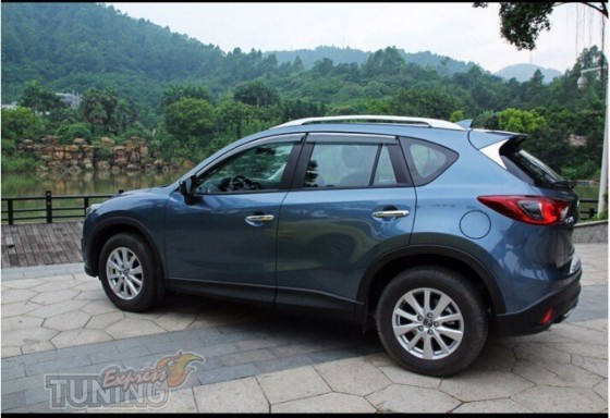 Ветровики окон Mazda Cx-5 KF с хром молдингом