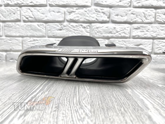 Хром насадки на глушитель Mercedes W213 AMG