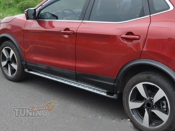 Оригинальные подножки на Nissan Qashqai 2 фото
