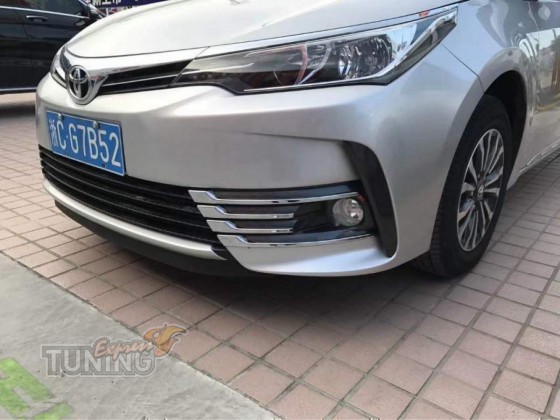 Хром накладки на противотуманные фары Toyota Corolla 11 E170 
