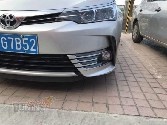 Купить накладки на туманки Toyota Corolla E170 рестайлинг