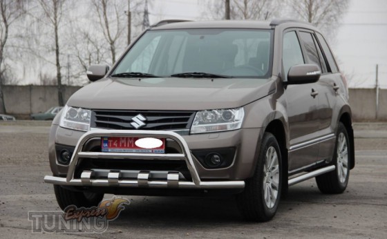 Кенгурятник на Suzuki Grand Vitara с углами бампера