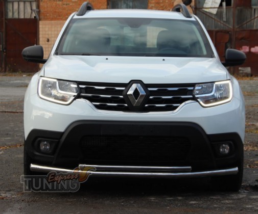 Двойная дуга переднего бампера Renault Duster