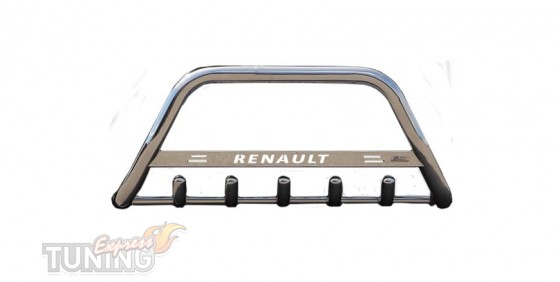 Кенгурятник Renault Koleos 1 гриль с надписью 